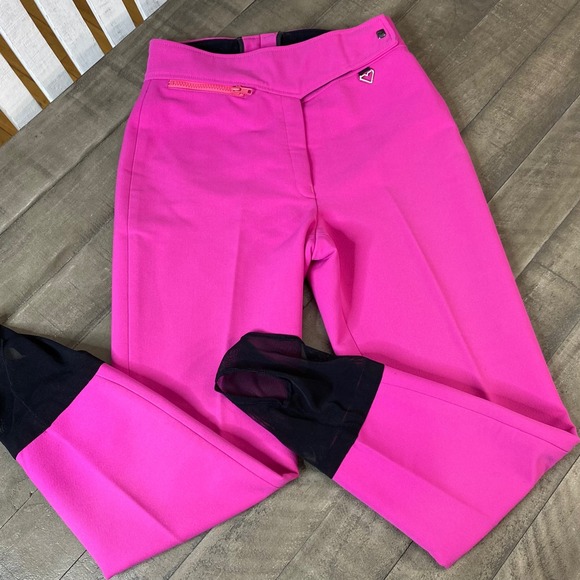 Vintage Obermeyer‎ Jinks Softshell Ski Snowboard Pants Hot Pink Size 10R - Picture 1 of 9